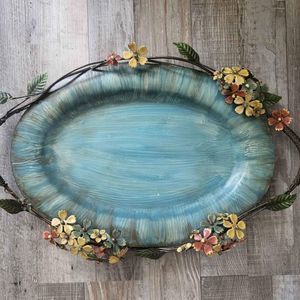 Beautiful Vintage Decorative Display Tray 21"×12"